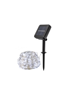Гирлянда LED на солн.бат. SLR-G03-200W, хол.бел. нить, 21.9м, 8реж, IP55 Фаza