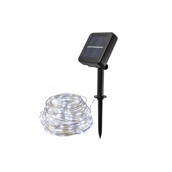 Гирлянда LED на солн.бат. SLR-G03-200W, хол.бел. нить, 21.9м, 8реж, IP55 Фаza