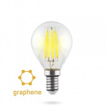 Лампа светодиод. G45 LED 9W 230V E14 4000К 360гр филамент шар Crystal Graphene (7137), лампочка
