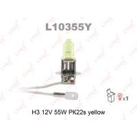 Лампа H3 55W 12V Pk22s YELLOW (аналог 64151ALS) LYNXauto, лампочка