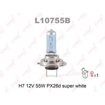 Лампа H7 55W 12V PX26D SUPER WHITE (аналог 64210CB) LYNXauto, лампочка