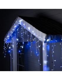 Гирлянда LED Бахрома 3*0,6м, белая нить,свечение бело-синее, миг.,3W, LED-160-220V уличная (1080183)