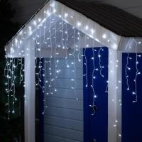 Гирлянда LED Бахрома 3*0,9м, белая нить,свечение белое, 3W, LED-232-220V уличная (2361653)