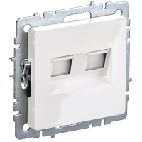 РК10-2-БрБ Розетка комп. 2хRJ45 кат.5е BRITE (бел) РК10-2-БрБ Розетка комп. 2хRJ45 кат.5е BRITE (бел)