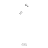 МТ2015 (белый. Напольный светильник с двумя плафонами(Торшер) 60 Вт, 220В, Е27.)