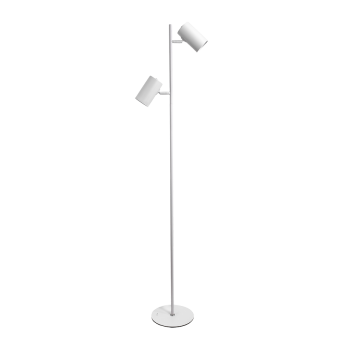 МТ2015 (белый. Напольный светильник с двумя плафонами(Торшер) 60 Вт, 220В, Е27.)