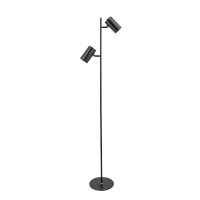 МТ2015 (черный. Напольный светильник с двумя плафонами(Торшер) 60 Вт, 220В, Е27.)