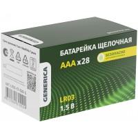 Батарейка щелоч. Alkaline LR03/AAA 1.5V (28шт/бокс) GENERICA