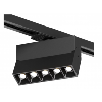DK6446-BK 10W 220V 4000K Поворотный однофаз.трек.св-к EDDER со светодиодом L136мм  IP20 черн.алюм