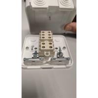 Коробка клеммная KLK-5S для монтажа плит/духовок, 5Х6.0 мм2, 380В, 40А (102*100*37) IP44 (бел)