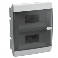 Корпус пласт. 2ряд ЩРВ-П-18 встр. IP41 черн.прозр. дв. UNION Compact