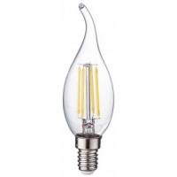 Лампа светодиод.LED 7W 220V E14 2700К 360гр филамент прозр свеча на ветру 125*37(N4UW70ELC) Premium, лампочка Лампа светодиод.LED 7W 220V E14 2700К 360гр филамент прозр свеча на ветру 125*37(N4UW70ELC) Premium, лампочка