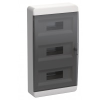 Корпус пласт. 3ряд ЩРН-П-36 нав. IP41 черн.прозр. дв. TEKFOR