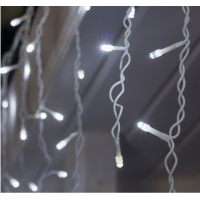 Гирлянда LED Бахрома 3*0,6м, бел.нить,свеч.белое, мерц.белое, 3W, LED-160/50-220V уличная (3584170)