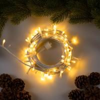Гирлянда LED НИТЬ 10м, 2W свеч. теплое белое, мерцание 100%, нить белая, LED-100-24V IP44 (9891719) Гирлянда LED НИТЬ 10м, 2W свеч. теплое белое, мерцание 100%, нить белая, LED-100-24V IP44 (9891719)