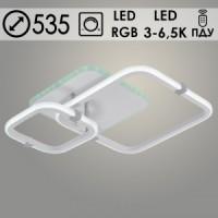 Люстра DK06321E/2 PR WT+CR белый/хром 60W+8W LED RGB 3000-6500K d535 ПДУ(ИК) диммер Люстра DK06321E/2 PR WT+CR белый/хром 60W+8W LED RGB 3000-6500K d535 ПДУ(ИК) диммер