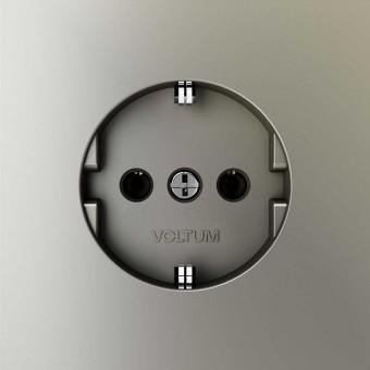 Розетка 1м, с/з б/ш, 16А (шелк)  S70 VOLTUM