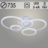 Люстра DK06334/5 PR WT белый 128W LED 3000K-6000K d735 ПДУ(ИК) диммер, HN24