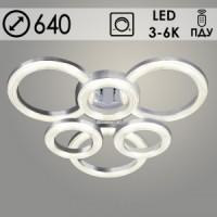 Люстра 2159/3+3C CR хром 120W LED 3000-6000K ПДУ(ИК) диммер d640 h150, SSH24