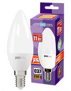 Лампа светодиод.PLED-SP свеча 11W 230V E14 5000К 980lm Jazzway, лампочка