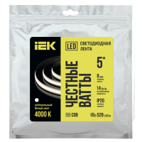 Лента LED., белая,14Вт/м,24В,ИЭК(528свд/м,h=8мм) COB-528 (без кратности резки)