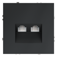 Розетка RJ45+RJ45 6кат (графит)  S70 VOLTUM