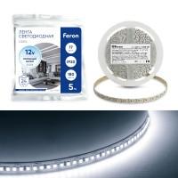 Лента LED.,белая,17Вт/м,12В (180свд/м,h=10мм) SMD-2835-180, LS616 Feron
