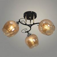 Люстра 11295-9/3 черный/золото (Плафон 32812) НПБ 01-3х60-214 Е27 3x60W Е27 d439 h253, 1005405337