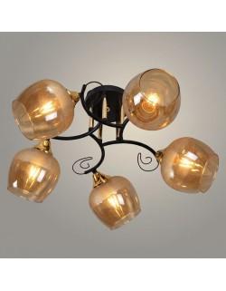 Люстра 11295-9/5 черный/золото (Плафон 32812) НПБ 01-5х60-155 Е27 5x60W Е27 d501 h253, 1005405537 Люстра 11295-9/5 черный/золото (Плафон 32812) НПБ 01-5х60-155 Е27 5x60W Е27 d501 h253, 1005405537