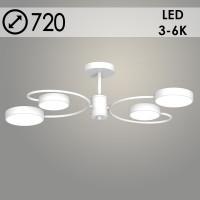 Люстра XI3204/4 WT белый 60W LED 3000-6000K d720 h210, HN22