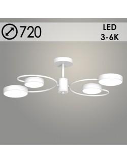 Люстра XI3204/4 WT белый 60W LED 3000-6000K d720 h210, HN22
