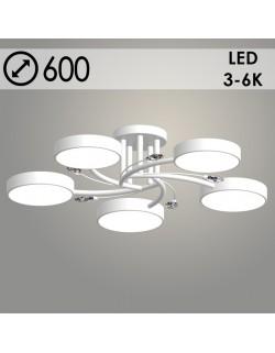 Люстра XI3255/5 WT белый 90W LED 3000-6000K d600 h130, HN23