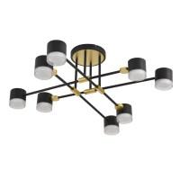 8307/8C COMFI LN26 237 золотой/черный, металл Светильник потолочный GX53 LED 8*7W 220V LENIANA