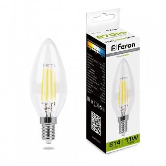 Лампа светодиод. С35 LED 11W 230V E14 4000К 970lm, LB-713 270гр филамент свеча, лампочка Лампа светодиод. С35 LED 11W 230V E14 4000К 970lm, LB-713 270гр филамент свеча, лампочка
