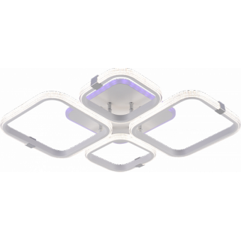 Люстра DK06355C/4 PR WT+CR белый/хром 100W+8W LED RGB 3000K-6000K d680 ПДУ(ИК) диммер, HN24