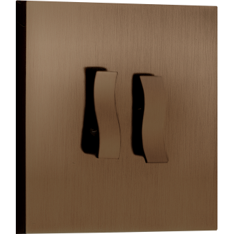 Переключатель на 2 тумб. (кл. Wave), 10AX 250V. Бронза  серия DT, Donel N96
