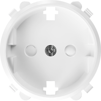 Накладка для розетки Schuko, с/з с/ш, 16А 250В (глянцевый белый)  Donel D16