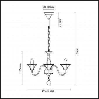 5295/5 LOFTI LN23 161 серый Люстра E14 5*60W 220V LAKE