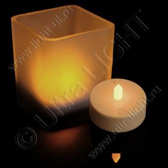 Ночник CZ-1A  Свеча Круглая Led (2xAAA) 0,2Вт 3В